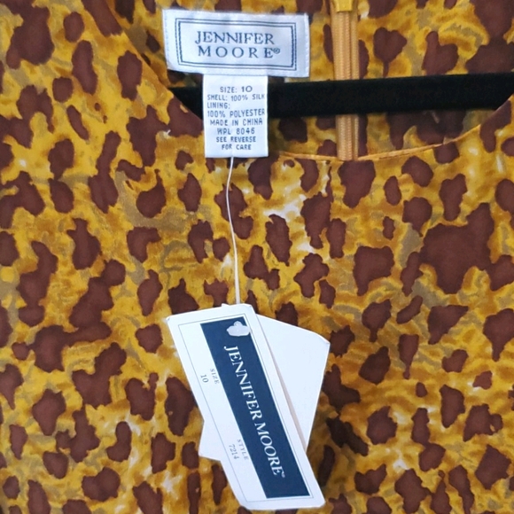 NWT Jennifer Moore 100% Silk Dress Size 10 - Picture 4 of 7